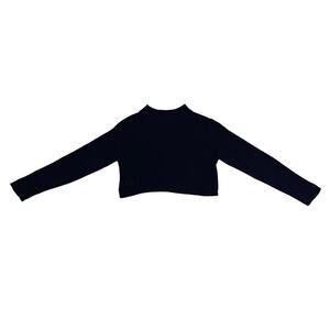 Wild Fable Womens Sweater Size Large Black Cropped Crew Neck Long Sleeve